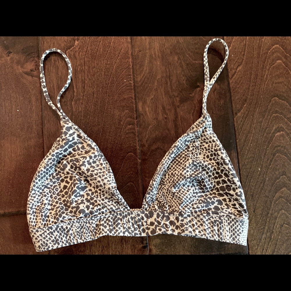 ACACIA snakeskin bikini top